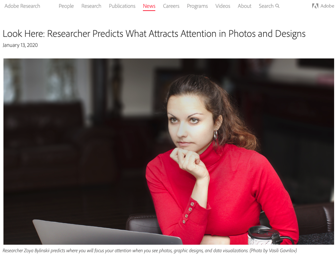 Look Here: Researcher Predicts What Attracts Attention in Photos and Designs
